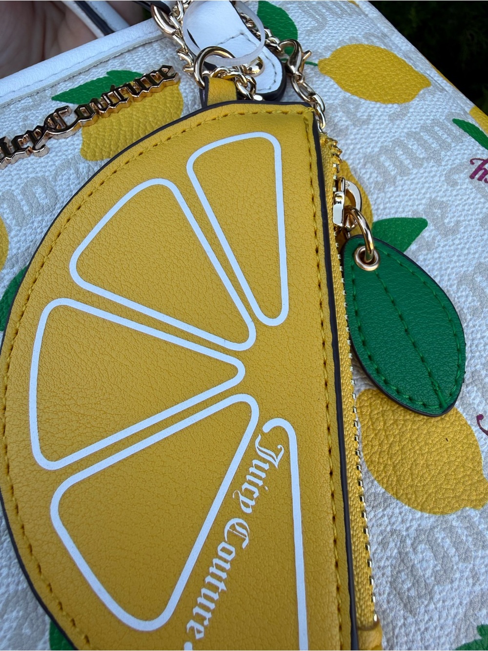 Juicy Couture Lemon Mini Tote Bag with Crossbody Strap, New with Tags - Picture 4 of 6